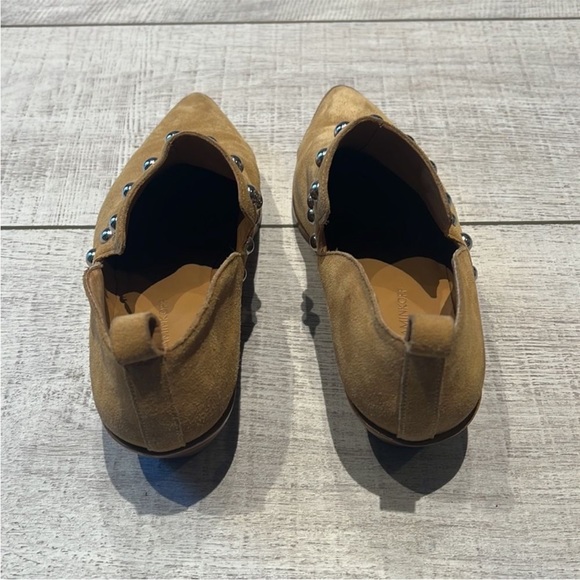 REBECCA MINKOFF Katen Studded Suede Low Heel Booties Beige Size 8 - Picture 9 of 12